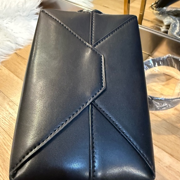 Stella McCartney Frayme Black, Gold and Silver Vegan Leather Shoulder Bag - Picture 12 of 14